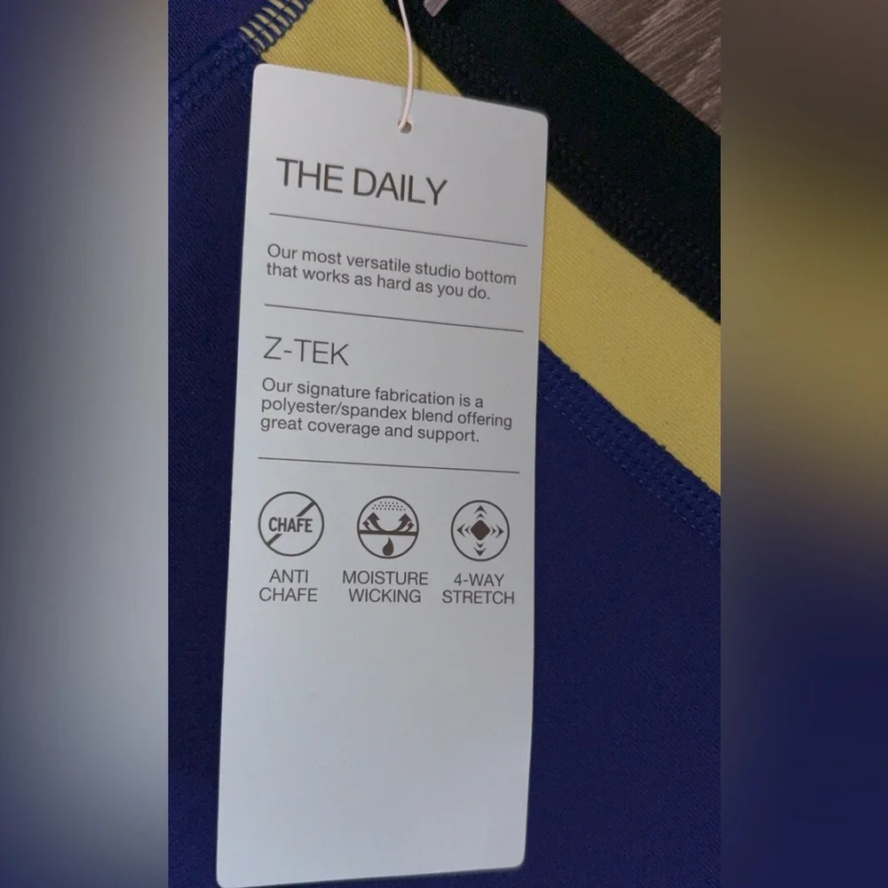 Z By Zella XXL High Rise Full Length Leggings Stretch Blue W/ Side Stripes New - Picture 6 of 8